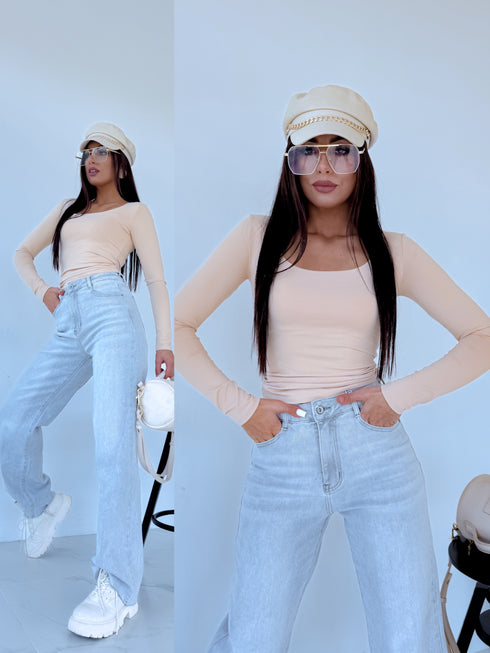 PUSH-UP top "OPULENCE VD73" - BEIGE